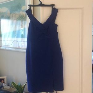 Blue form fitting dress